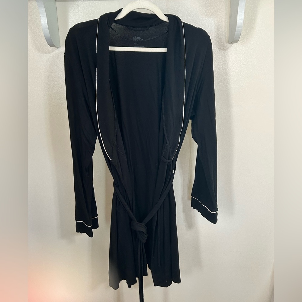 stars above Black Robe with Contrast Piping